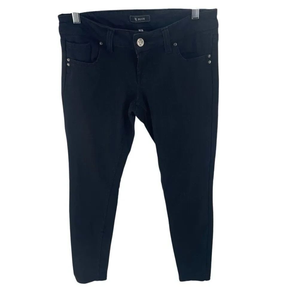 STS Blue Women's Mid Rise Stretch Denim Casual Skinny Jeans Black Size 9